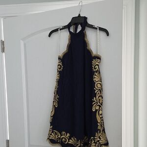 Lilly Pulitzer True Navy Gyset Swirl Quinn Dress